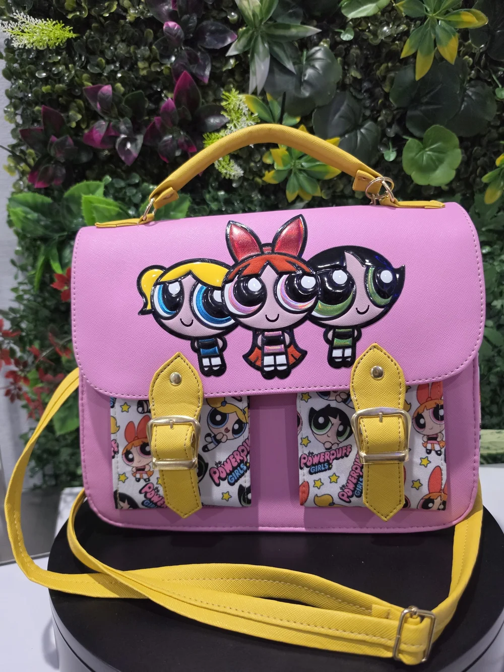 New Powerpuff Girls Pink Kids Satchel Bag with Matching Wallet